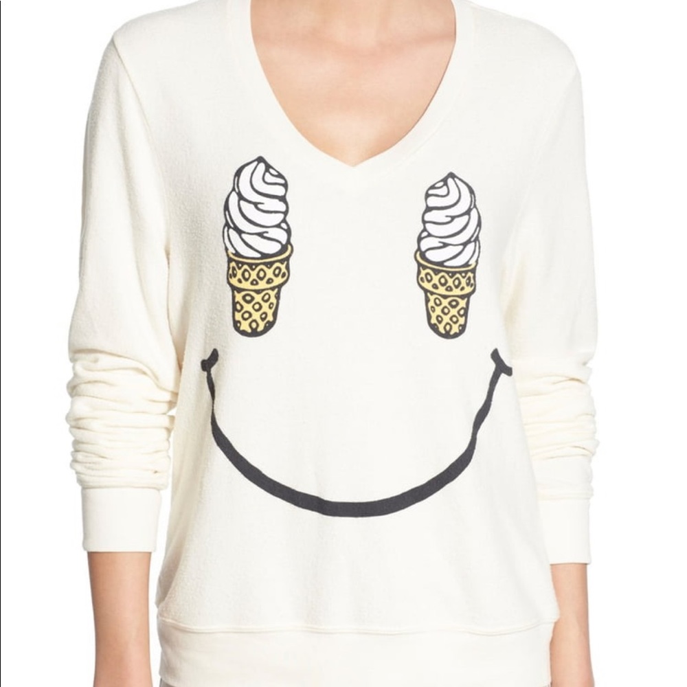 Wild fox ice cream smile sweater